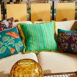 Sage x Clare | Nicolette Woven Cushion | Spring Green
