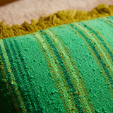 Sage x Clare | Nicolette Woven Cushion | Spring Green