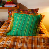 Sage x Clare | Nicolette Woven Cushion | Spring Green