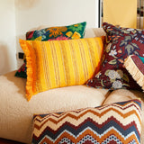 Sage x Clare | Nicolette Woven Cushion | Marigold