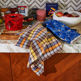 Sage x Clare | Stela Check Tea Towel | Cornflower