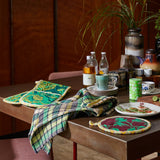 Sage x Clare | Stela Check Tea Towel | Verdant
