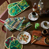 Sage x Clare | Stela Check Tea Towel | Verdant