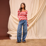 Sage x Clare | Ingrid Knit Top | Vermillion