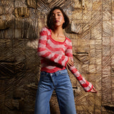 Sage x Clare | Ingrid Knit Top | Vermillion