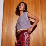 Sage x Clare | Eleni Knit Vest | Mink Grey