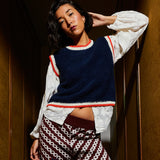 Sage x Clare | Eleni Knit Vest | Ink