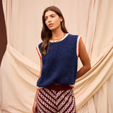 Sage x Clare | Eleni Knit Vest | Ink