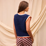 Sage x Clare | Eleni Knit Vest | Ink