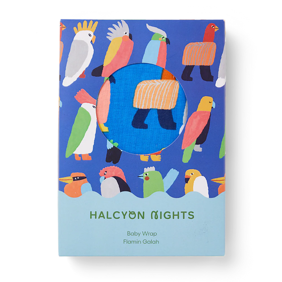 Halcyon Nights | Baby Wrap Swaddle | Flamin' Galah