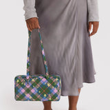 Baggu | Nylon Bowler Bag | Green Star Plaid