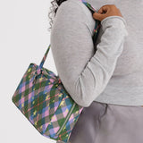 Baggu | Nylon Bowler Bag | Green Star Plaid