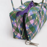 Baggu | Nylon Bowler Bag | Green Star Plaid
