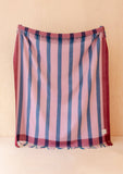 TBCo | Recycled Wool Blanket | Berry Frame Stripe