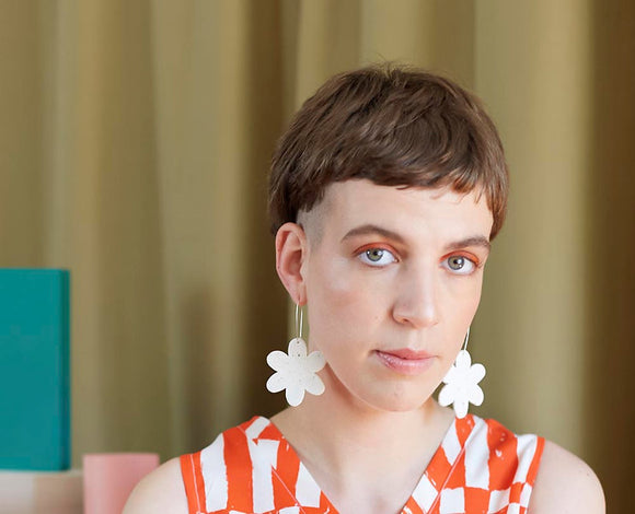 Togetherness | Ceramic Flowerburst Earrings | Pebble
