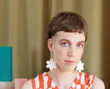 Togetherness | Ceramic Flowerburst Earrings | Pebble