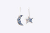 Togetherness | Moon & Star Ceramic Earrings