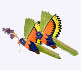 Togetherness | Ceramic Bird Wall Hanging | Rainbow Lorikeet