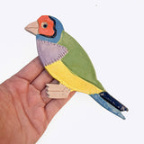 Togetherness | Ceramic Bird Wall Hanging | Gouldian Finch
