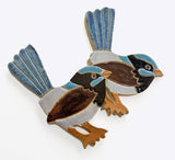 Togetherness | Ceramic Bird Wall Hanging | Fairy Wren
