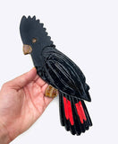 Togetherness | Ceramic Bird Wall Hanging | Red Tailed Black Cockatoo