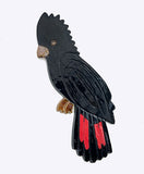 Togetherness | Ceramic Bird Wall Hanging | Red Tailed Black Cockatoo