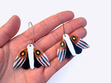 Togetherness | Midnight Moth Ceramic Earrings