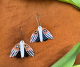 Togetherness | Midnight Moth Ceramic Earrings