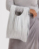 Baggu | Pleated Baggu | Silver