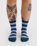 Baggu | Crew Sock | Malachite Stripe