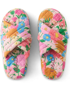 Kip & Co | Quilted Velvet Adult Slippers | Follow The Sun