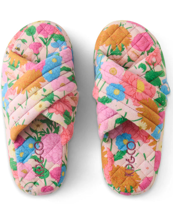 Kip & Co | Quilted Velvet Adult Slippers | Follow The Sun