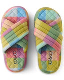 Kip & Co | Quilted Velvet Adult Slippers | Florida Tartan