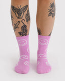 Baggu | Crew Sock | Pink Happy