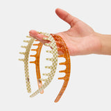 Chunks | Comb Headband in Caramel Plaid