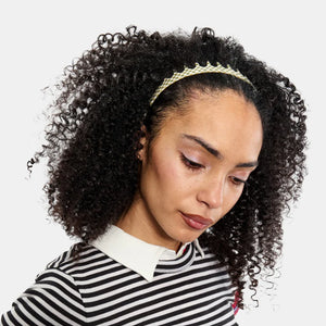 Chunks | Comb Headband Olive Check