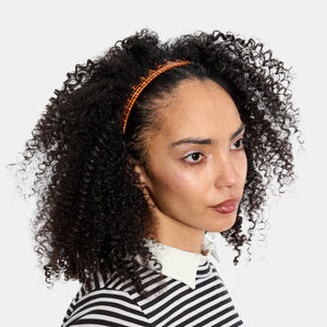 Chunks | Comb Headband in Caramel Plaid