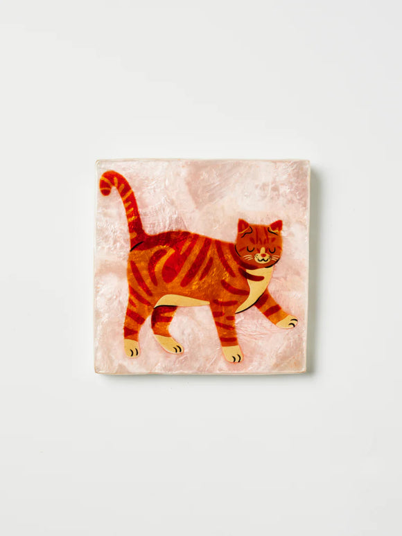 Jones & Co | Purr Ginger Cat Tile