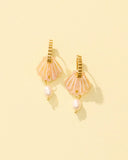 Martha Jean | Mini Shell Earrings | Gold Swirl