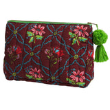 Sage x Clare | Norali Quilted Cosmetic Bag | Sienna