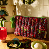 Sage x Clare | Norali Quilted Cosmetic Bag | Sienna