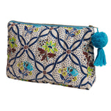 Sage x Clare | Norali Quilted Cosmetic Bag | Ecru