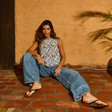 Sage x Clare |  Norali Shell Top | Ecru