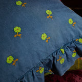Sage x Clare | Anneliese Ruffle Pillowcase | Peridot