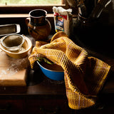 Sage x Clare | Frances Waffle Tea Towel | Ochre