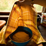 Sage x Clare | Frances Waffle Tea Towel | Ochre