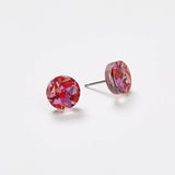 Martha Jean | Mini Circle Stud Earrings | Cherry