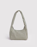 Baggu | Small Nylon Meringue Bag | Sage Stripe