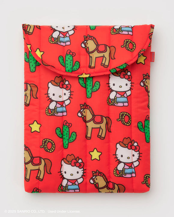 Baggu | Puffy Laptop Sleeve | Hello Kitty Western