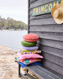 Kip & Co | Velvet Pea Cushion | Peach Pie